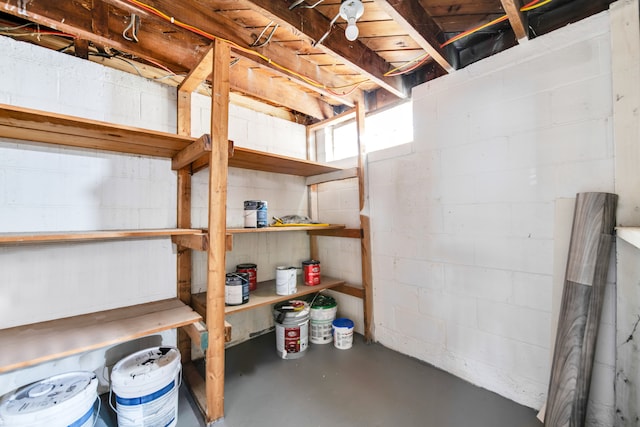 view of storage area