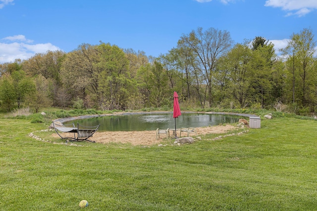 2269 W Liberty Rd, Clarklake, MI 49234 - view of property's community featuring a lawn, a view of trees, and a water view