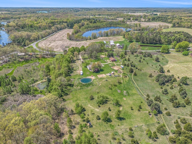 2269 W Liberty Rd, Clarklake, MI 49234 - aerial view of property's location with a large body of water and a forest