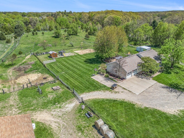 2269 W Liberty Rd, Clarklake, MI 49234 - aerial overview of property's location featuring rural landscape and a heavily wooded area