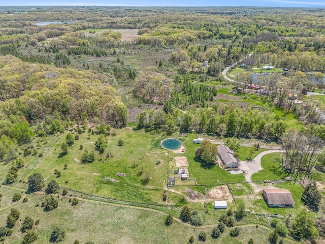 2269 W Liberty Rd, Clarklake, MI 49234 - aerial view of property and surrounding area with a forest