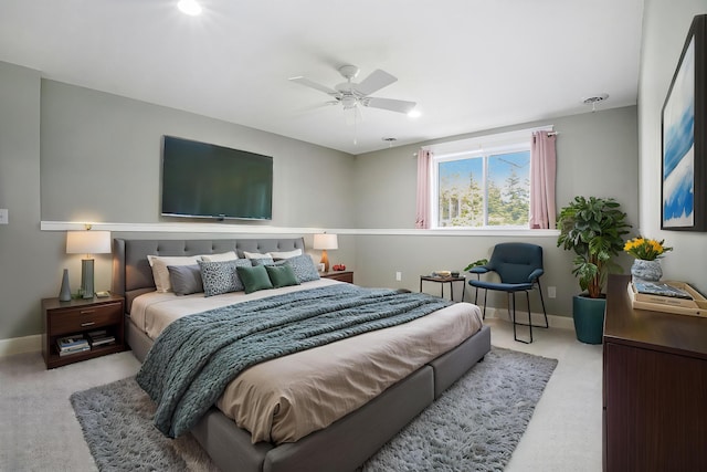 6927 Drumlin Dr, Zeeland, MI 49464 - bedroom with carpet floors, baseboards, and a ceiling fan