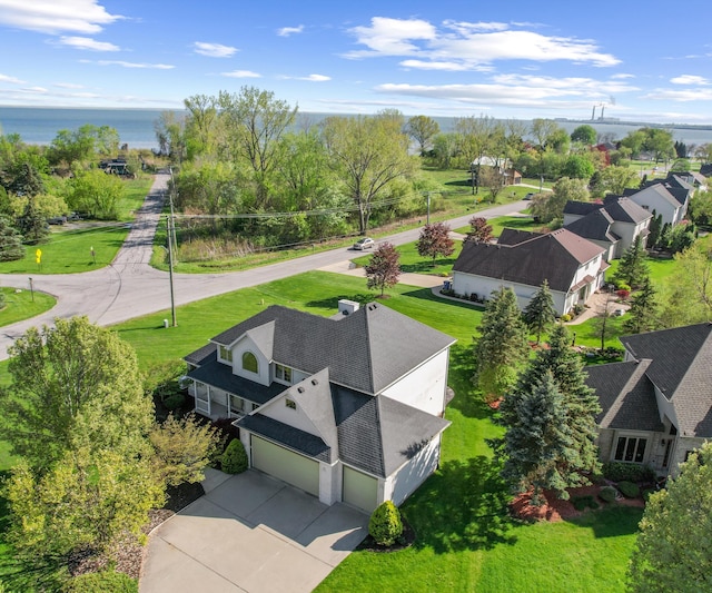 aerial perspective of suburban area