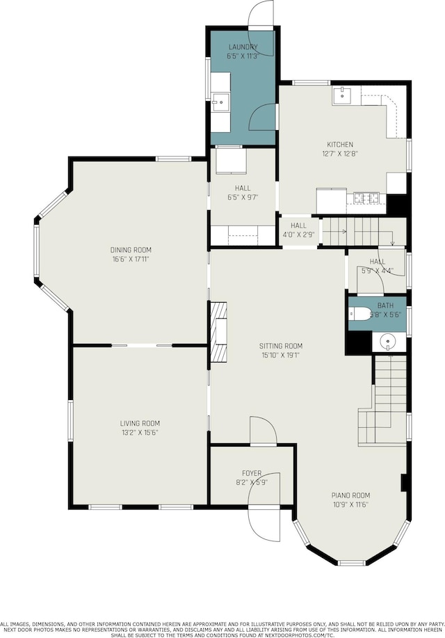 210 E St, Three Rivers, MI 49093 - floor plan / room layout