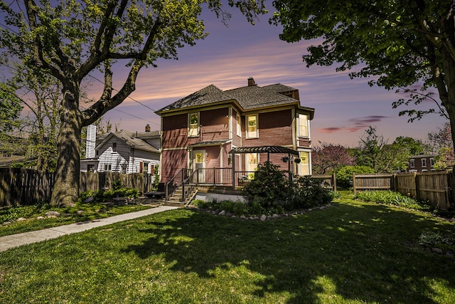 210 E St, Three Rivers, MI 49093 - view of front facade with a chimney