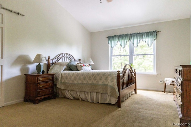 3163 W Ridge Ct, Commerce Twp, MI 48390 - bedroom featuring carpet flooring and lofted ceiling