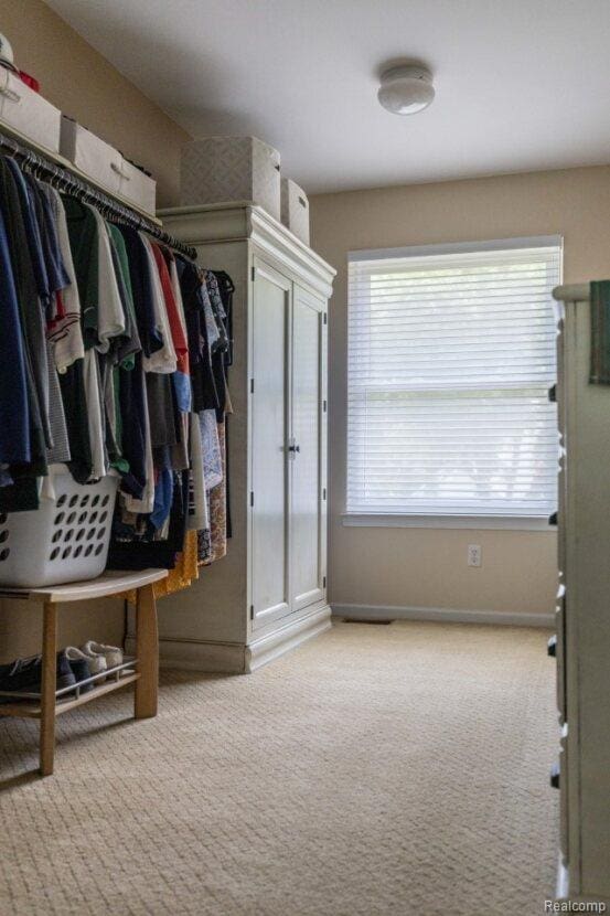 3163 W Ridge Ct, Commerce Twp, MI 48390 - walk in closet featuring carpet