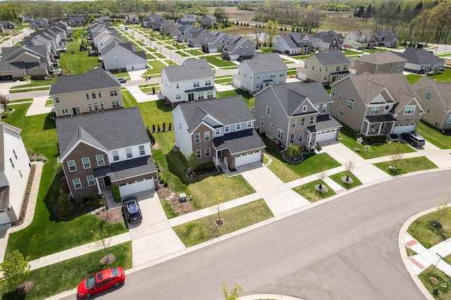 aerial view of residential area