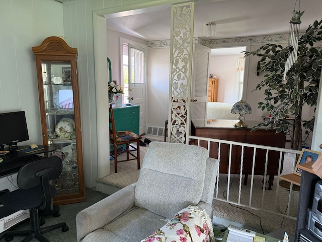 27 Turrill Ave, Lapeer, MI 48446 - sitting room featuring a desk and carpet flooring