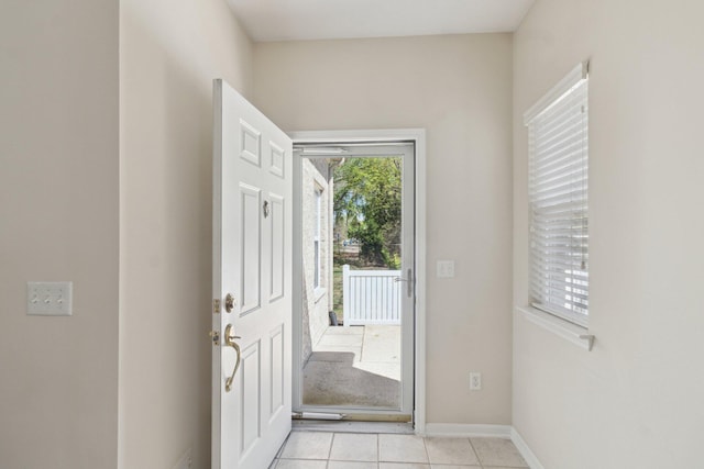 36160 Abbey Dr, Westland, MI 48185 - entrance foyer with light tile patterned flooring and baseboards