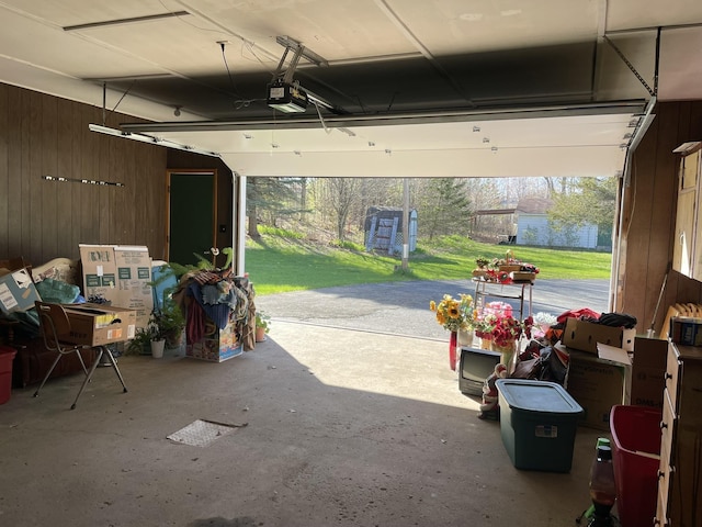 garage featuring a garage door opener