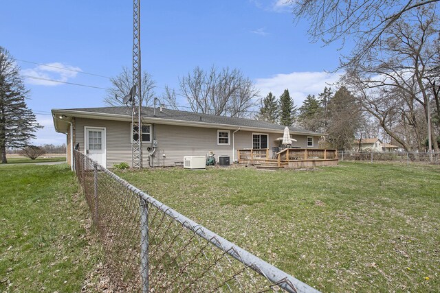 50427 M 51 N, Dowagiac, MI 49047 - rear view of property with a deck and central air condition unit