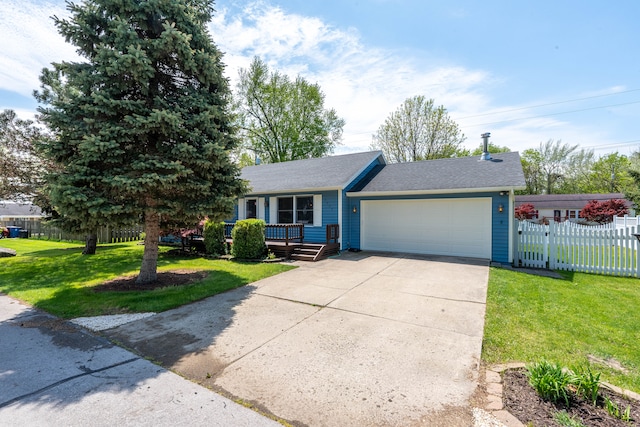 3484 Lakeshore Dr, Monroe, MI 48162 - single story home with a garage, driveway, and roof with shingles