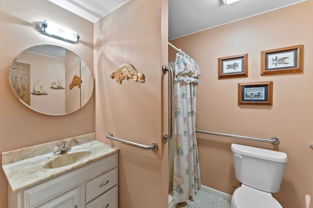 8439 Shoshoni Pass, Pigeon, MI 48755 - full bathroom with toilet, vanity, and a shower with curtain