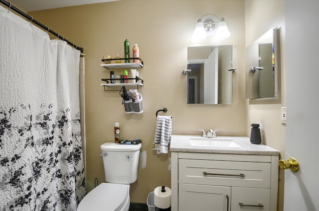 1445 Steeple Chase, Davison, MI 48423 - full bath featuring toilet, vanity, and a shower with curtain