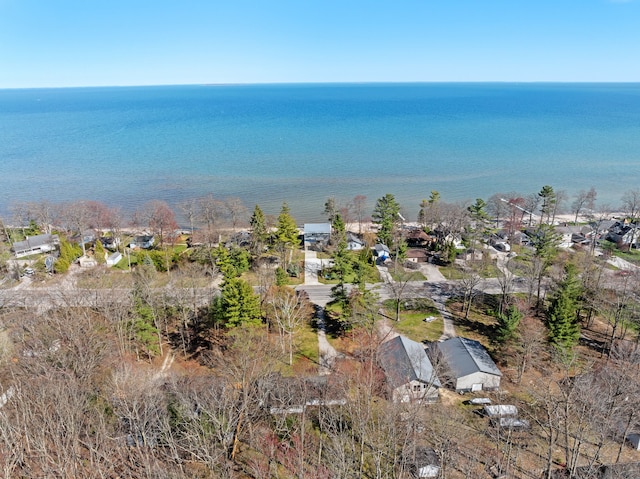 drone / aerial view of a large body of water