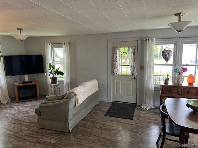 7980 W Gilford Rd, Reese, MI 48757 - living area featuring dark wood-style floors