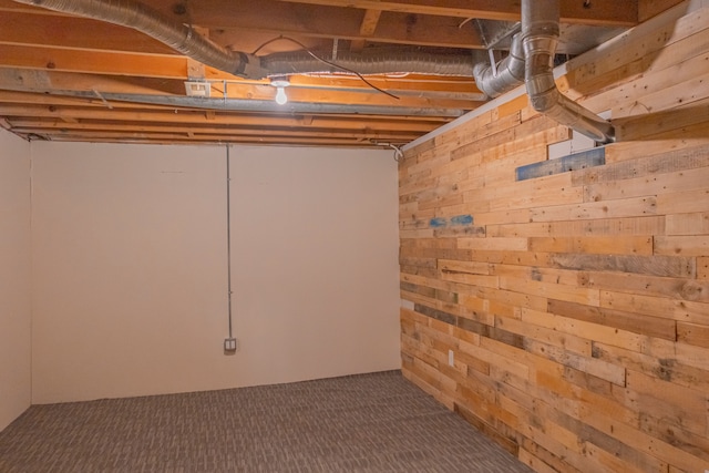 726 Hamilton, Rochester Hills, MI 48307 - unfinished basement featuring wood walls and carpet