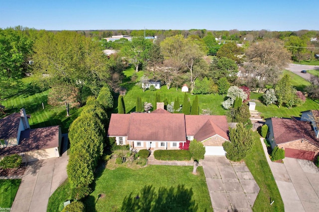 view from above of property