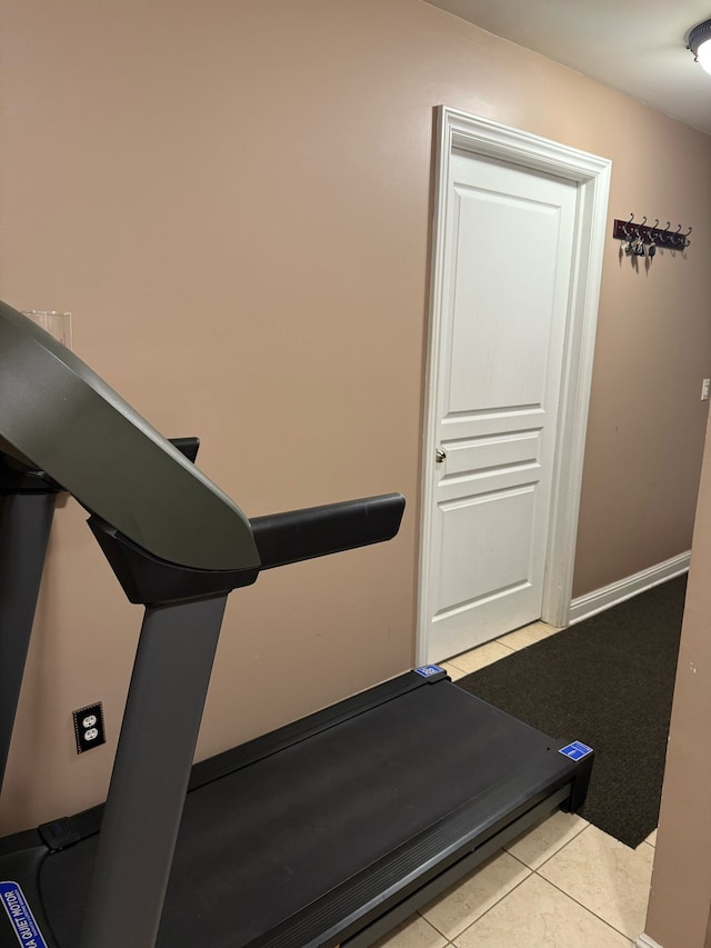 11702 Weingartz E, Utica, MI 48315 - exercise area featuring light tile patterned floors