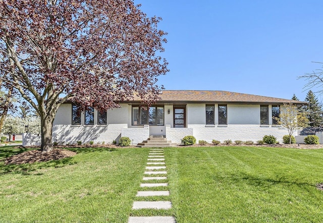 55 Gabriel Dr, South Haven, MI 49090 - single story home featuring brick siding and a front lawn