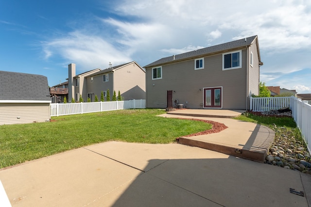 4127 Stone Post Rd, Newport, MI 48166 - back of property featuring a patio area, a residential view, and french doors
