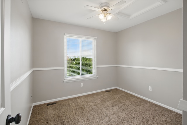 4127 Stone Post Rd, Newport, MI 48166 - carpeted spare room with ceiling fan and baseboards