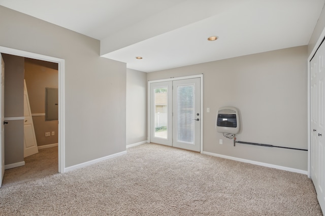 4127 Stone Post Rd, Newport, MI 48166 - spare room with heating unit, carpet flooring, baseboards, and electric panel