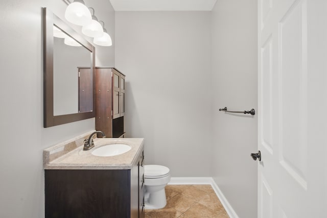 4127 Stone Post Rd, Newport, MI 48166 - bathroom with baseboards, toilet, and vanity