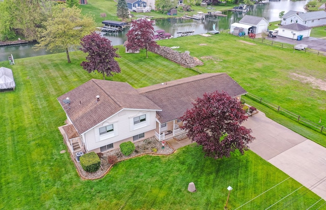 841 Driburg Dr, Commerce Twp, MI 48390 - aerial perspective of suburban area with a large body of water