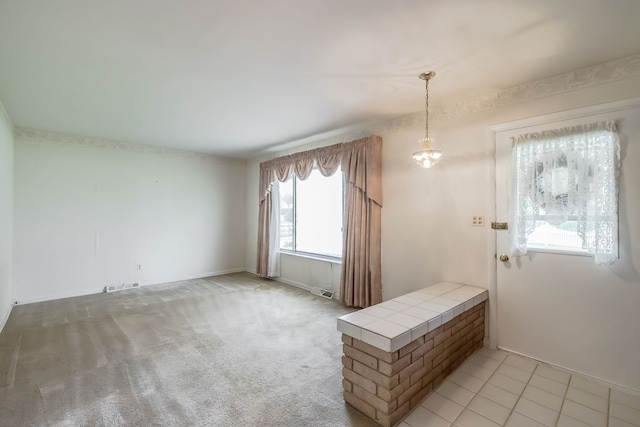 841 Driburg Dr, Commerce Twp, MI 48390 - unfurnished dining area featuring a chandelier and baseboards