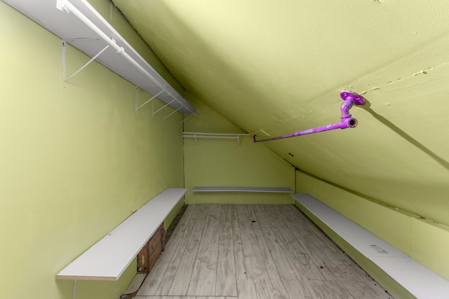10436 Bertram St, Dearborn, MI 48126 - walk in closet featuring vaulted ceiling and wood finished floors