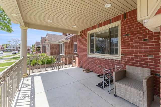 10436 Bertram St, Dearborn, MI 48126 - view of patio / terrace featuring a porch and a residential view