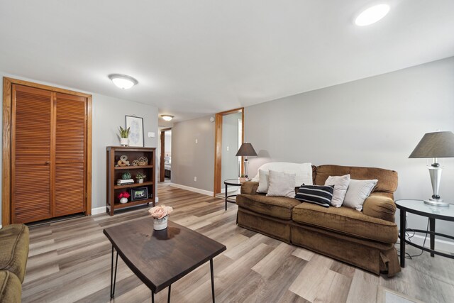 5780 Elvira, Pinckney, MI 48169 - living room with light wood-style flooring and baseboards