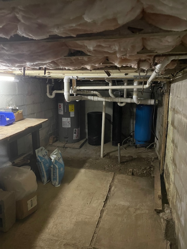 5780 Elvira, Pinckney, MI 48169 - unfinished below grade area with electric water heater
