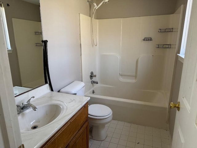 22031 Laurel St, Clinton Township, MI 48035 - full bath with tile patterned floors, toilet, vanity, and shower / bathtub combination