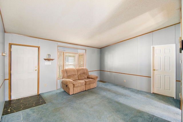 12346 Quail Ct, Shelby Twp, MI 48315 - sitting room with carpet, crown molding, and lofted ceiling