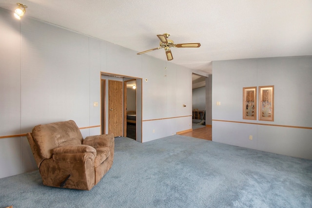 12346 Quail Ct, Shelby Twp, MI 48315 - living area featuring carpet floors and ceiling fan