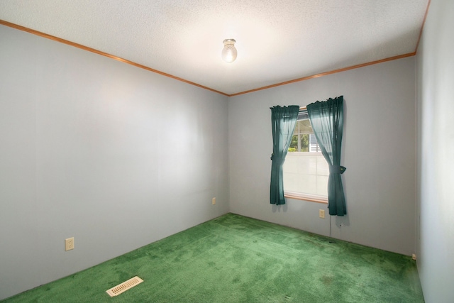 12346 Quail Ct, Shelby Twp, MI 48315 - empty room featuring carpet, crown molding, and a textured ceiling