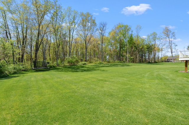 5414 Bradley Ct, Kalamazoo, MI 49009 - view of green lawn with a trampoline