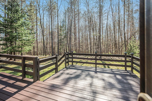 2526 Aikens Rd, Manistee, MI 49660 - view of wooden deck