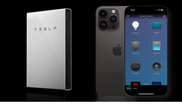 detailed view of wall-mounted power storage