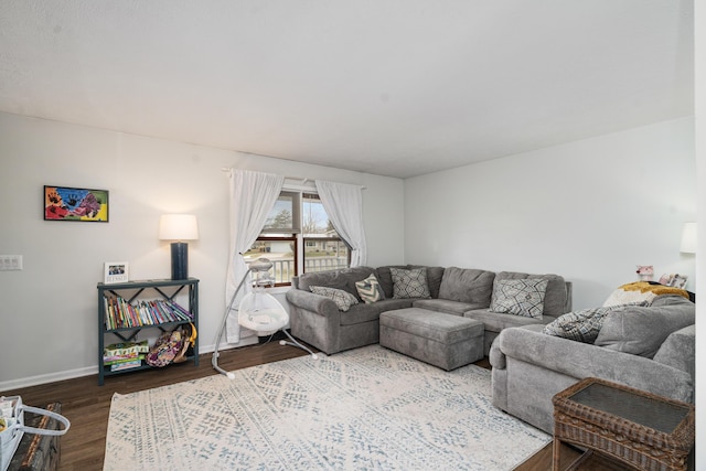 839 Rolling Meadows Dr, Quincy, MI 49082 - living area with wood finished floors and baseboards