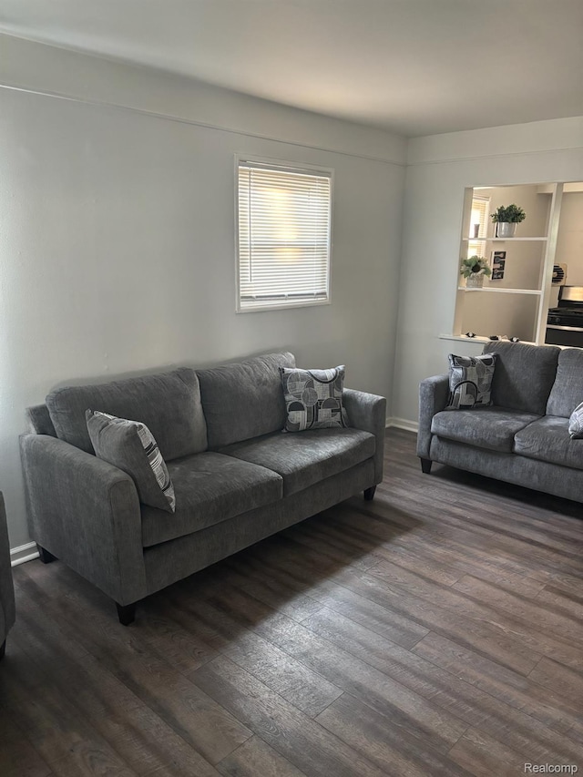 26176 Andover St, Inkster, MI 48141 - living room featuring dark wood-type flooring