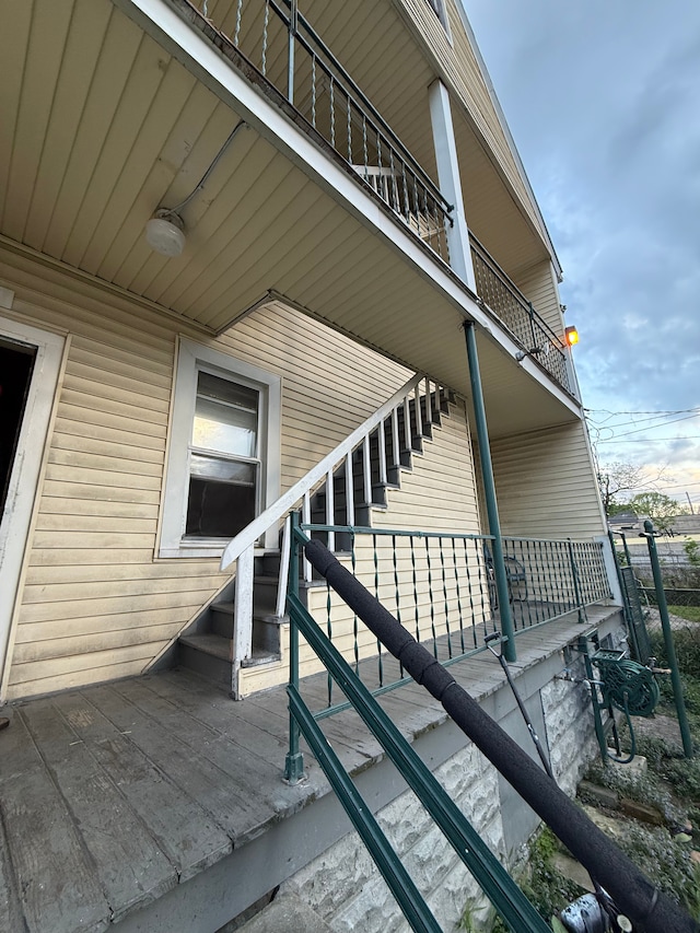 view of property exterior with stairs