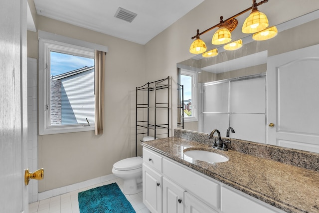 20261 Ramblewood Dr, Macomb, MI 48044 - bathroom featuring baseboards, vanity, toilet, and healthy amount of natural light