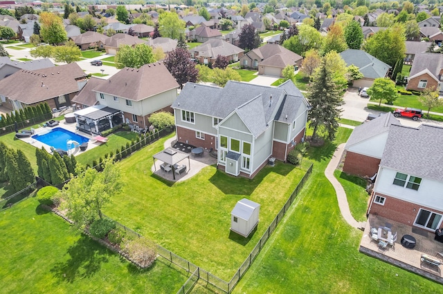 20261 Ramblewood Dr, Macomb, MI 48044 - aerial view of residential area with a pool area