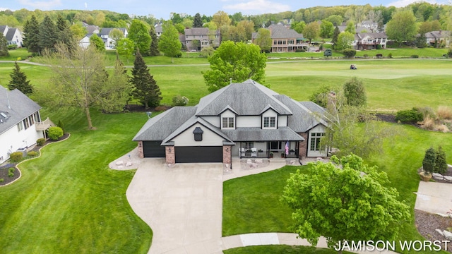 aerial perspective of suburban area