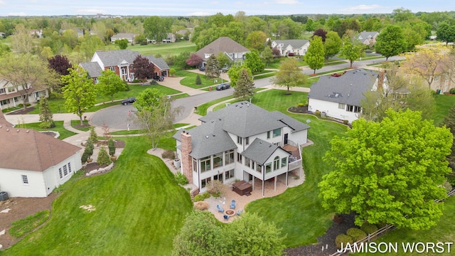 aerial perspective of suburban area