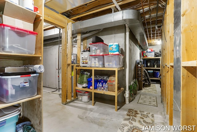 view of storage room